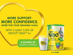 Powdered Drinks - Tips for On-the-Go Moms: Ensuring Your Pre-Schooler's Needs are Met Anywhere, Anytime New and improved recipe for Nido Plus 3 can.