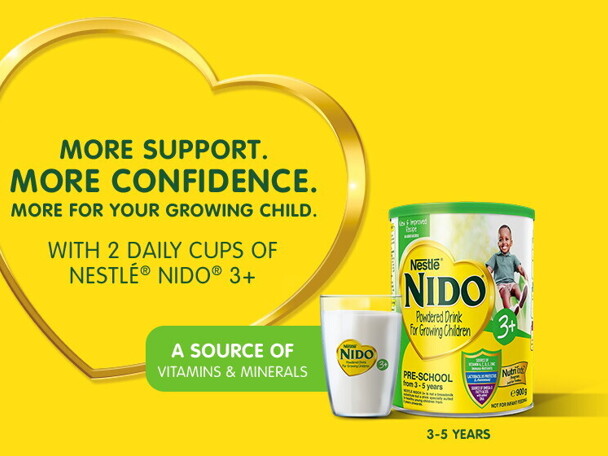New and improved recipe for Nido Plus 3 can.